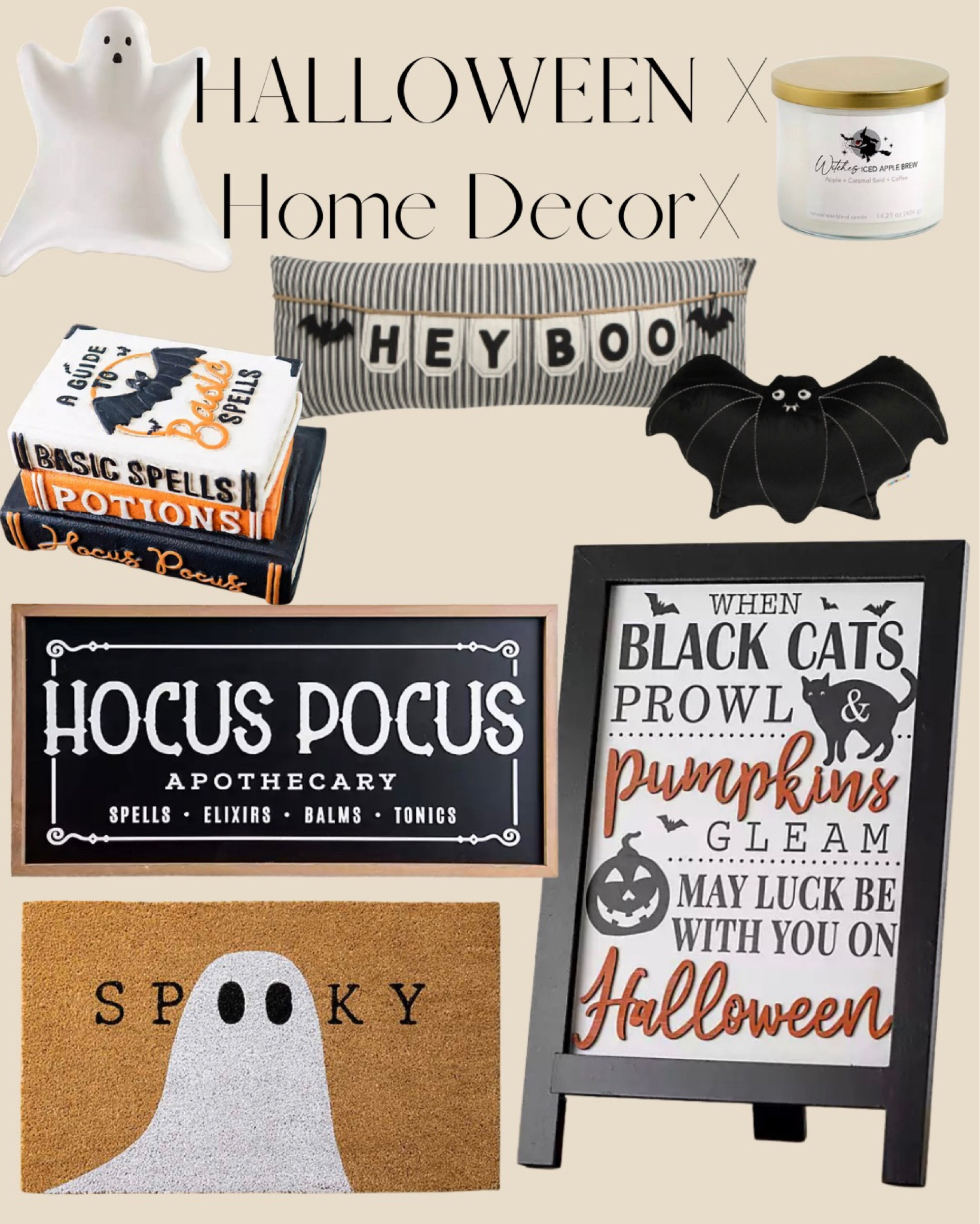 Halloween home decor. Halloween home. Fall decor. Hocus Pocus. Halloween doormats. Halloween pillows. 

#LTKhome #LTKSeasonal #LTKunder50