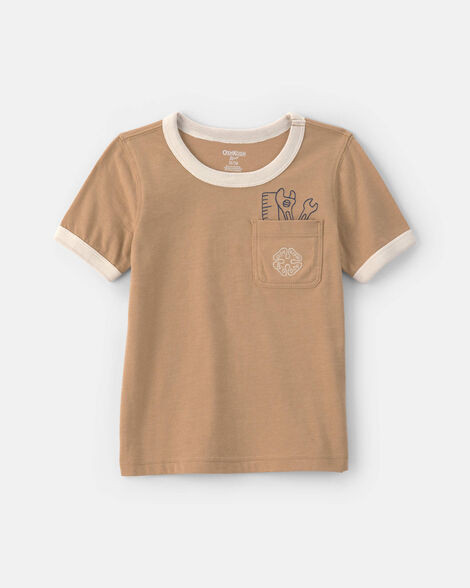 Toddler Boy Tools Embroidered Pocket Graphic Tee - Tan - OshKosh B'gosh | Carter's | Carter's Inc