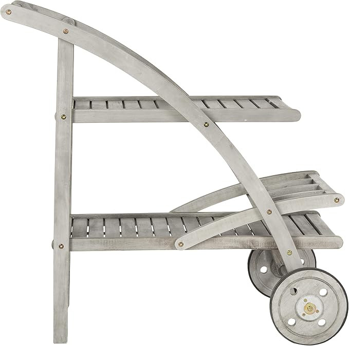 Safavieh Outdoor Collection Lodi Tea Cart, Grey Wash | Amazon (US)