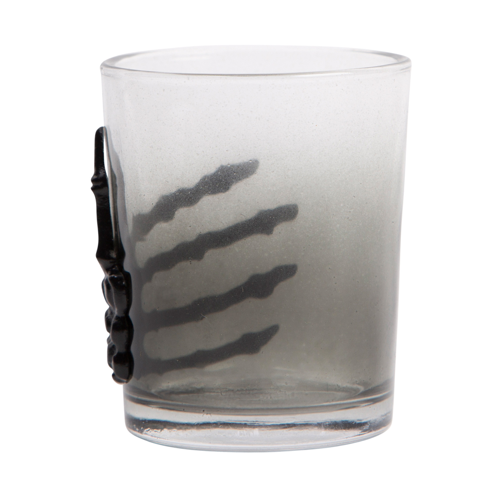 Way to Celebrate Skeleton Shot Glass, 3 fl oz. Smoked Ombre Glass Black Hand | Walmart (US)