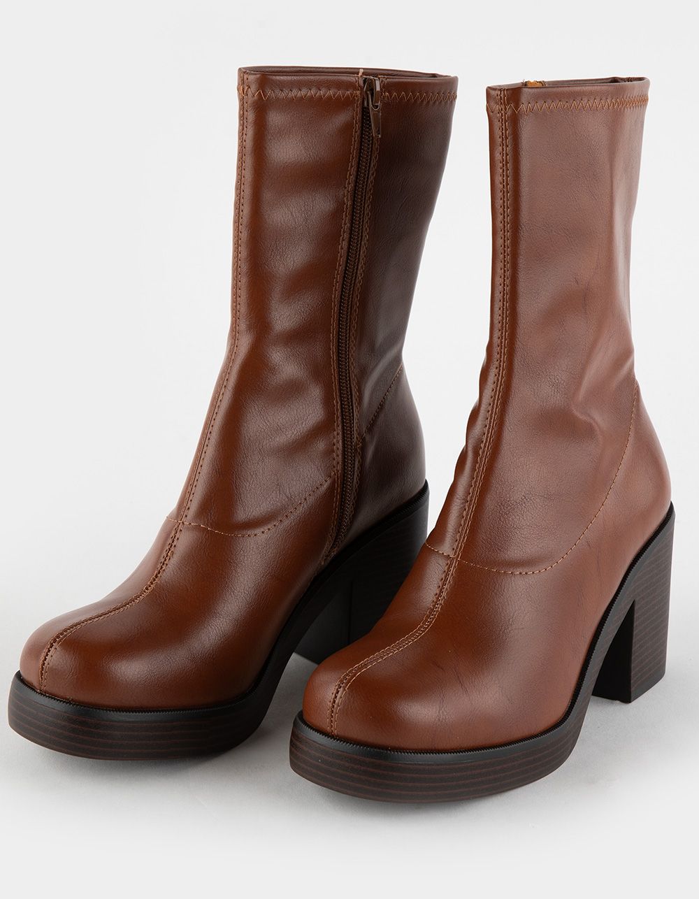 SODA Stretch Faux Leather Womens Boots | Tillys