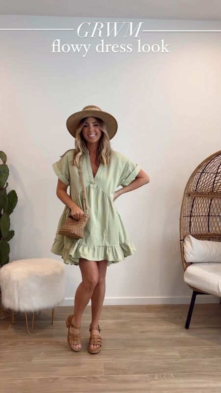 I am in LOVE with this flowy green mini dress from free people!! It’s the perfect summer dress. I’m wearing my true size XS, stick to your normal size. My bag is an Amazon fashion find and my sandals are DSW (they’re on sale and SO comfy!!! runs true to size).

#LTKstyletip #LTKunder100 #LTKshoecrush