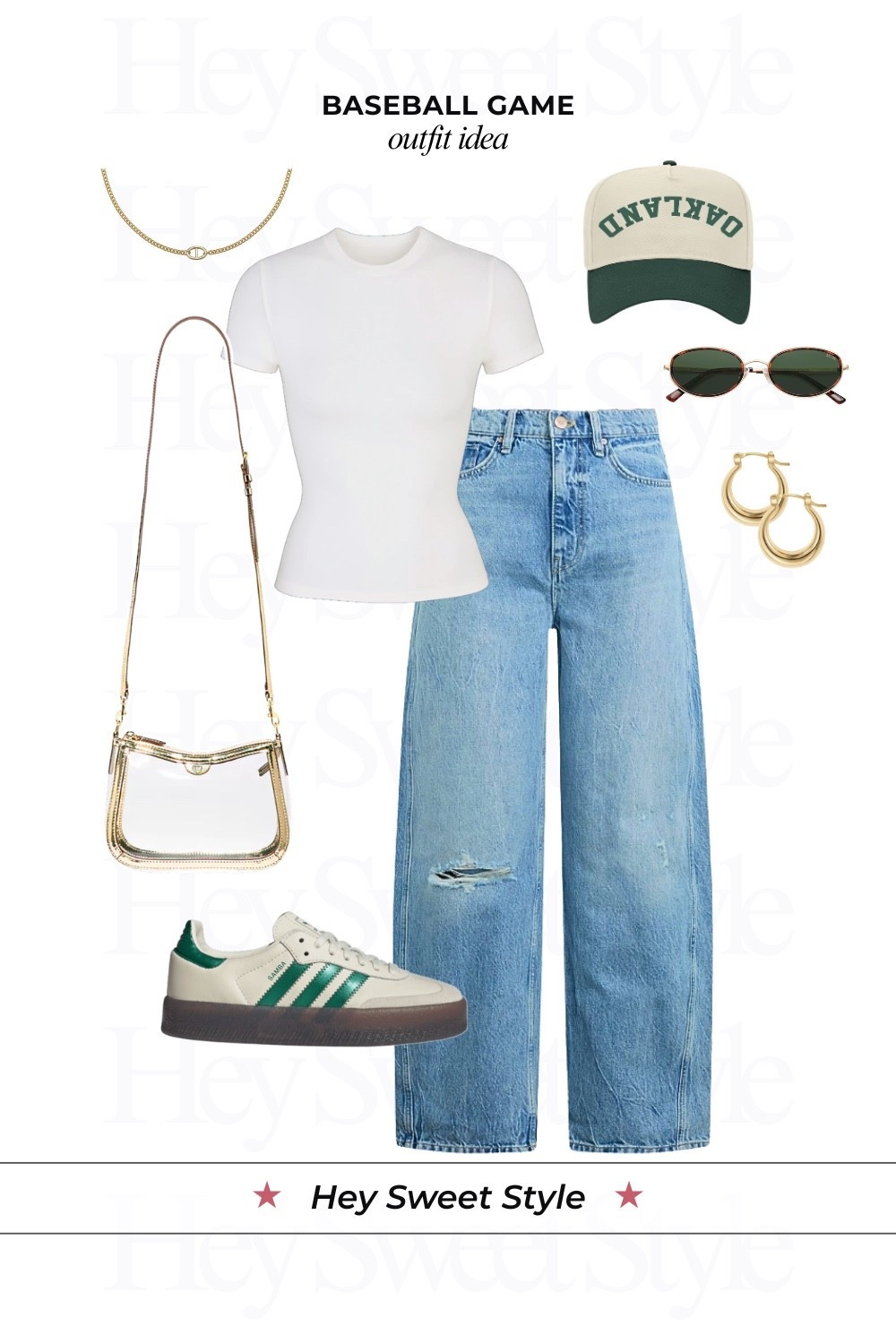 Barrel Jeans + canvas trucker hat | 12 Baseball Game Outfit Ideas ⚾ 