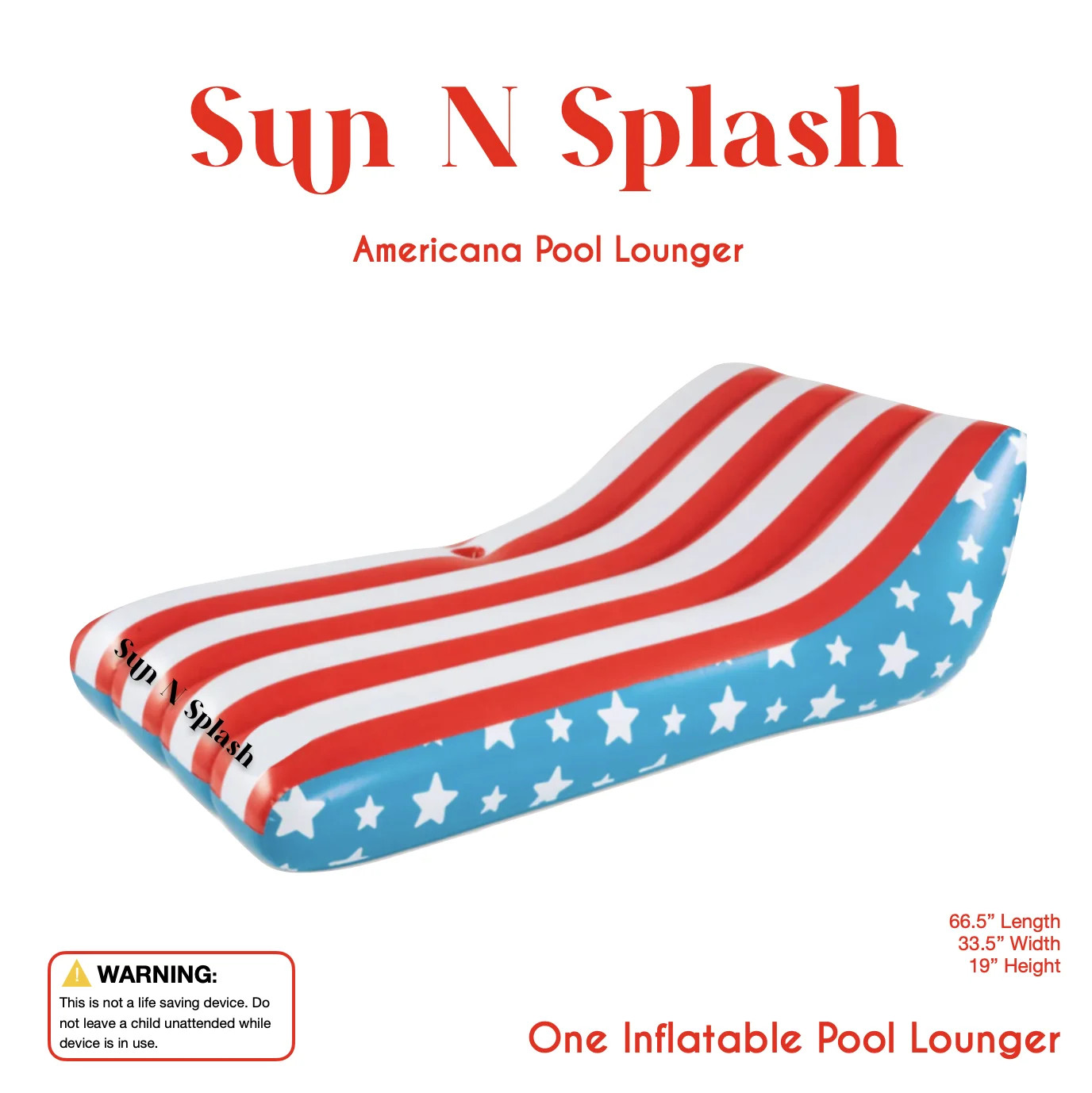 Americana Pool Lounger by Sun N Splash - Walmart.com | Walmart (US)