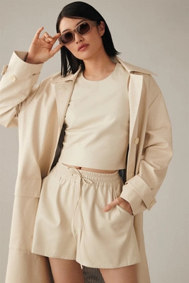 Good American Better Than Leather Shell Tank | Anthropologie (US)