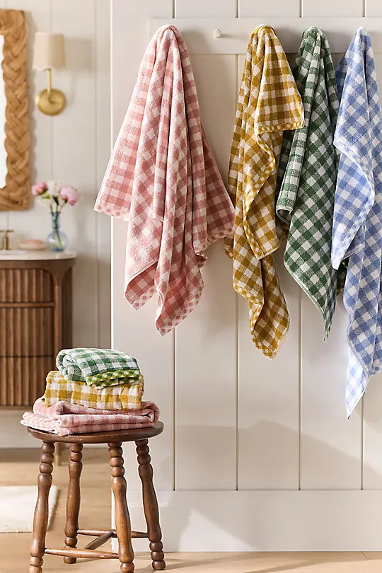Gingham Cotton Woven Towel Collection | Anthropologie (US)