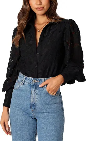 Tadeo Floral Lace Button-Up Shirt | Nordstrom