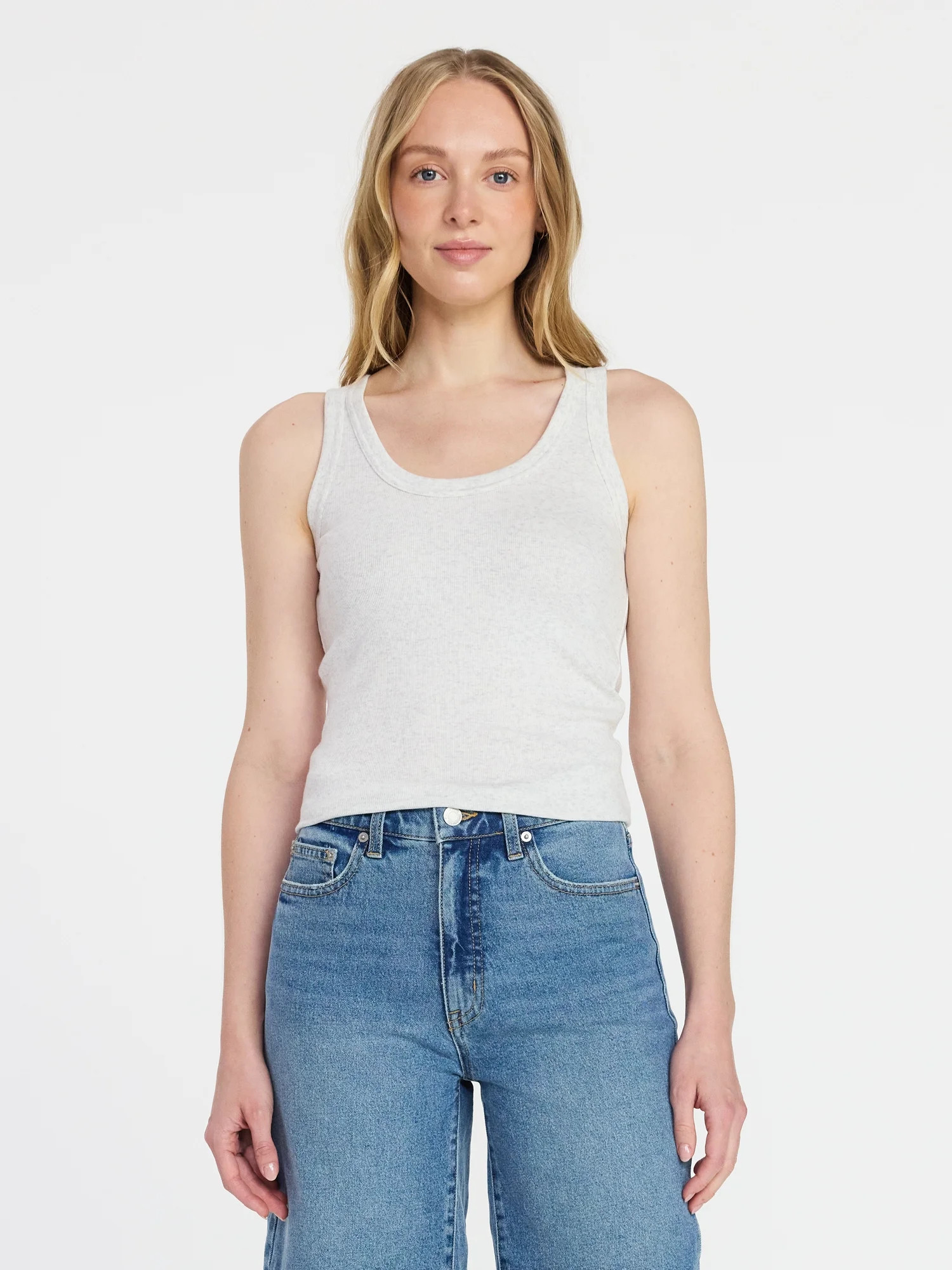 Time and Tru Women's Ribbed Tank Top, Sizes XS-XXXL | Walmart (US)