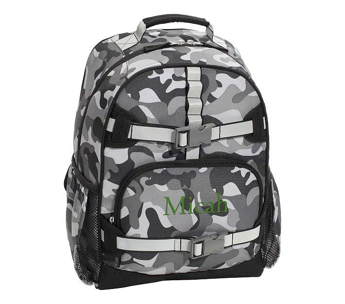 Mackenzie Gray Classic Camo Reflective Backpacks | Pottery Barn Kids