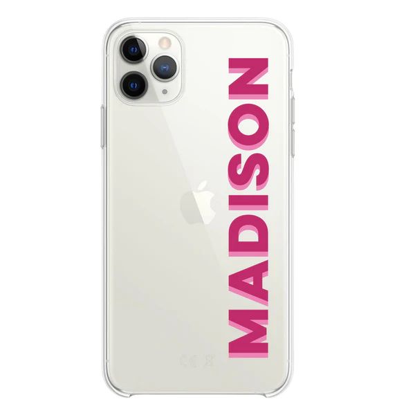 Shadow Name Phone Case, Lower Right | Sprinkled With Pink