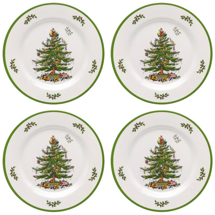 Spode Christmas Tree Melamine Dinner Plates, Set of 4 - 11 Inch | Target