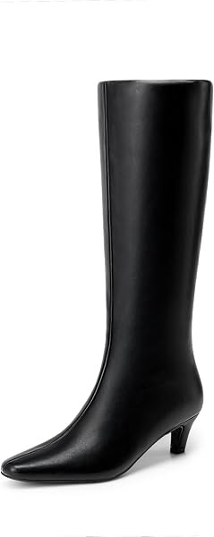 DREAM PAIRS Women Knee High Boots 2 Inch Kitten Heel | Amazon (US)