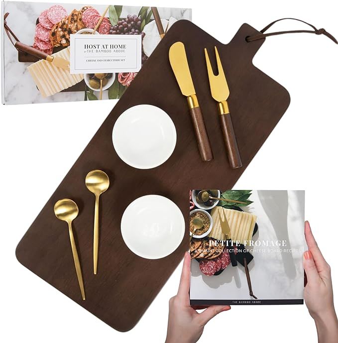 The Bamboo Abode Charcuterie Boards Gift Set | Charcuterie Board Set, Brown WoodCheese Board Set ... | Amazon (US)
