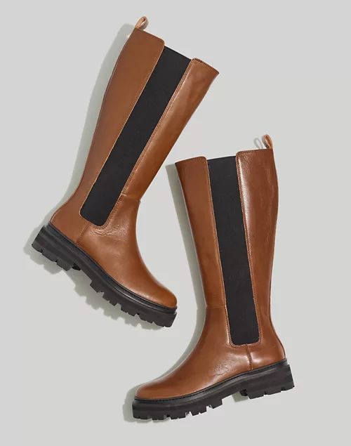 The Poppy Tall Lugsole Boot with Extended Calf | Madewell