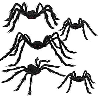 JOYIN 5 Ft. Halloween Outdoor Decorations Hairy Spider,Scary Giant Spider Fake Large Spider Hairy... | Amazon (US)