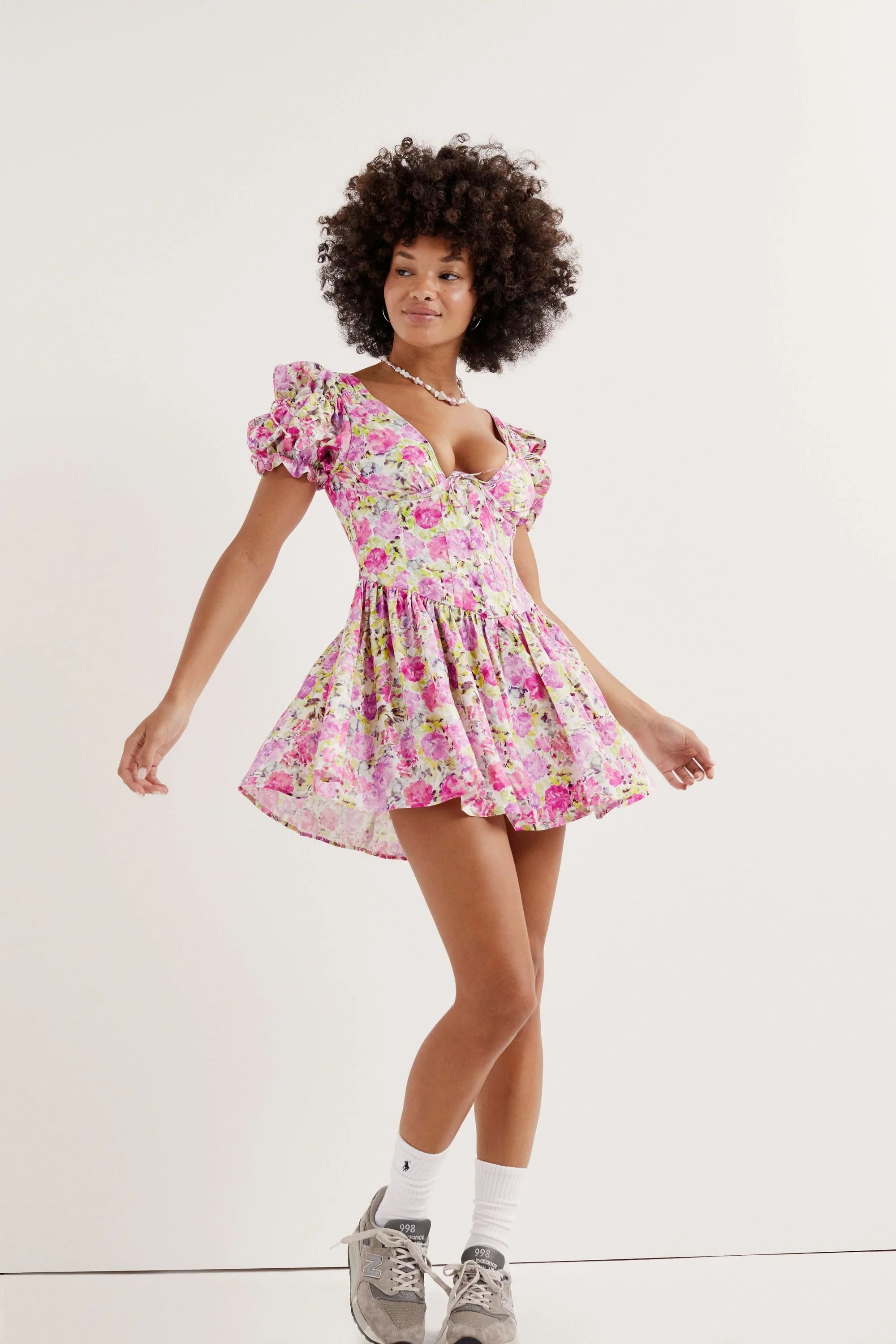 Paulina Puff Sleeve Mini Dress | For Love & Lemons