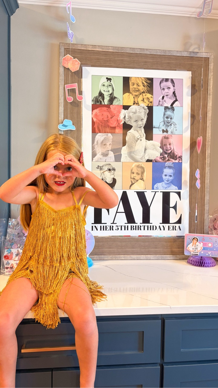 Our little Swiftie is officially in her 5th birthday era. ✨🎤💖

She requested a Taylor Swift birthday party, and watching her celebrate with her friends made every bit of planning worth it.

From friendship bracelets and dancing to a surprise visit from a certain Taylor Swift, though she was beyond starstruck and took a minute to process it 😂

Forever wishing I could bottle up these little years. 🫶

If you’re planning a Taylor Swift party, I’ve linked the decor, party details, and outfits in my LTK. 🎤✨

#TaylorSwiftBirthdayParty #TaylorSwiftParty #BirthdayPartyInspo #MomLifeMoments #MakingMemories
