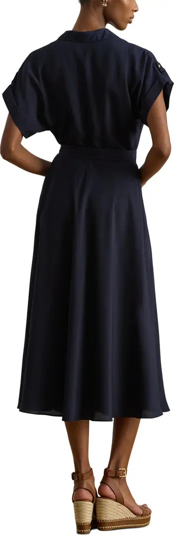 Belted Crêpe Dress | Nordstrom