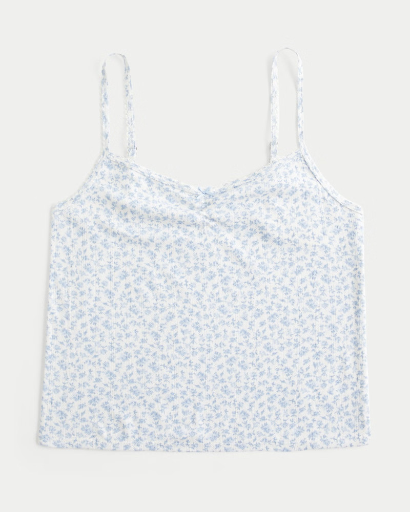 Women's Cozy Pointelle Bow Tank from Hollister | Hollister (US)