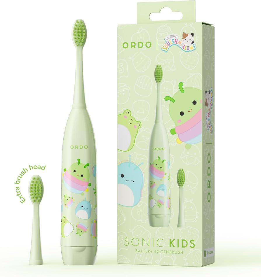 ORDO Squishmallows Toothbrush, Sonic Battery Toothbrushes for Kids, Soft Bristles, Extra Brush He... | Amazon (US)