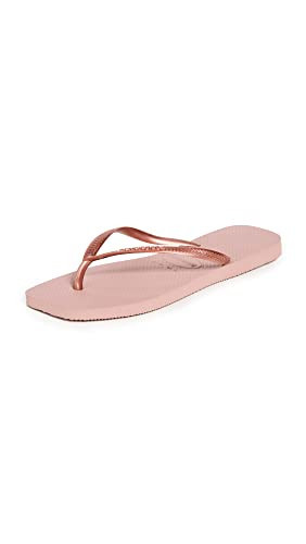 Havaianas Women Slim Square Sandal - Classic Square Toe Sandals - Crocus Rose, 7/8 | Amazon (US)