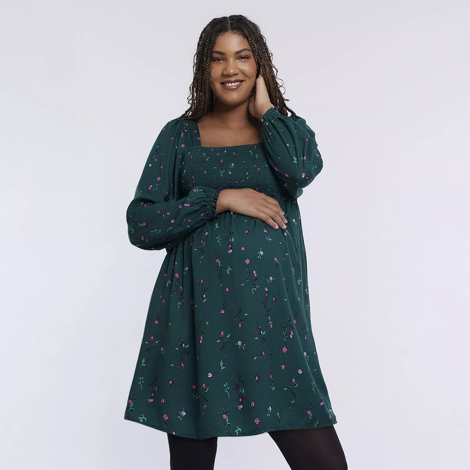 Maternity Motherhood® Smocked Babydoll Mini Dress | Kohl's