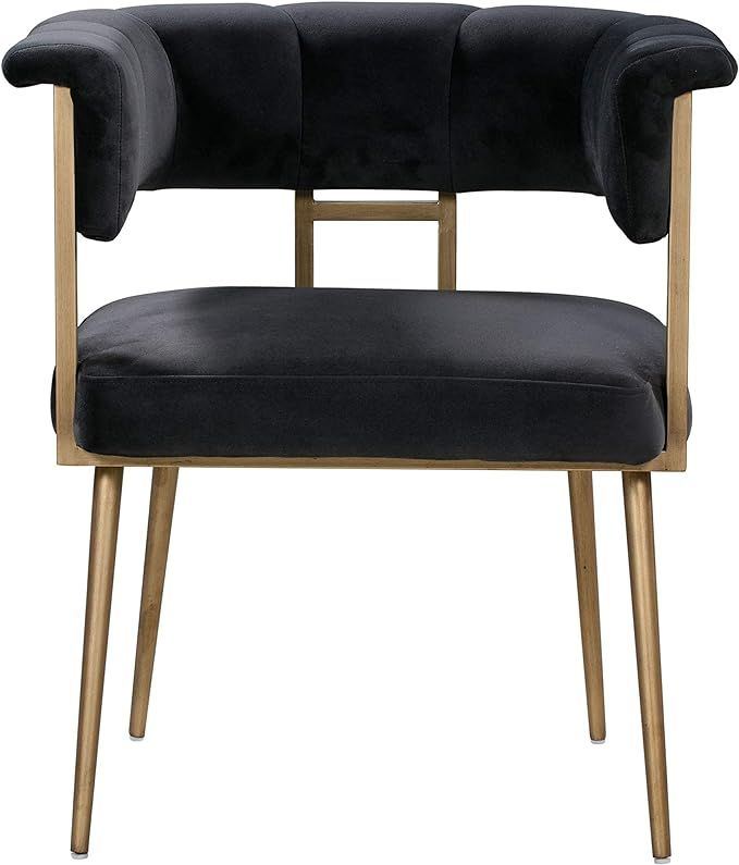 Tov Furniture Astrid Ultra Modern Barrel Back Velvet Upholstered Side Chair, 26" | Amazon (US)