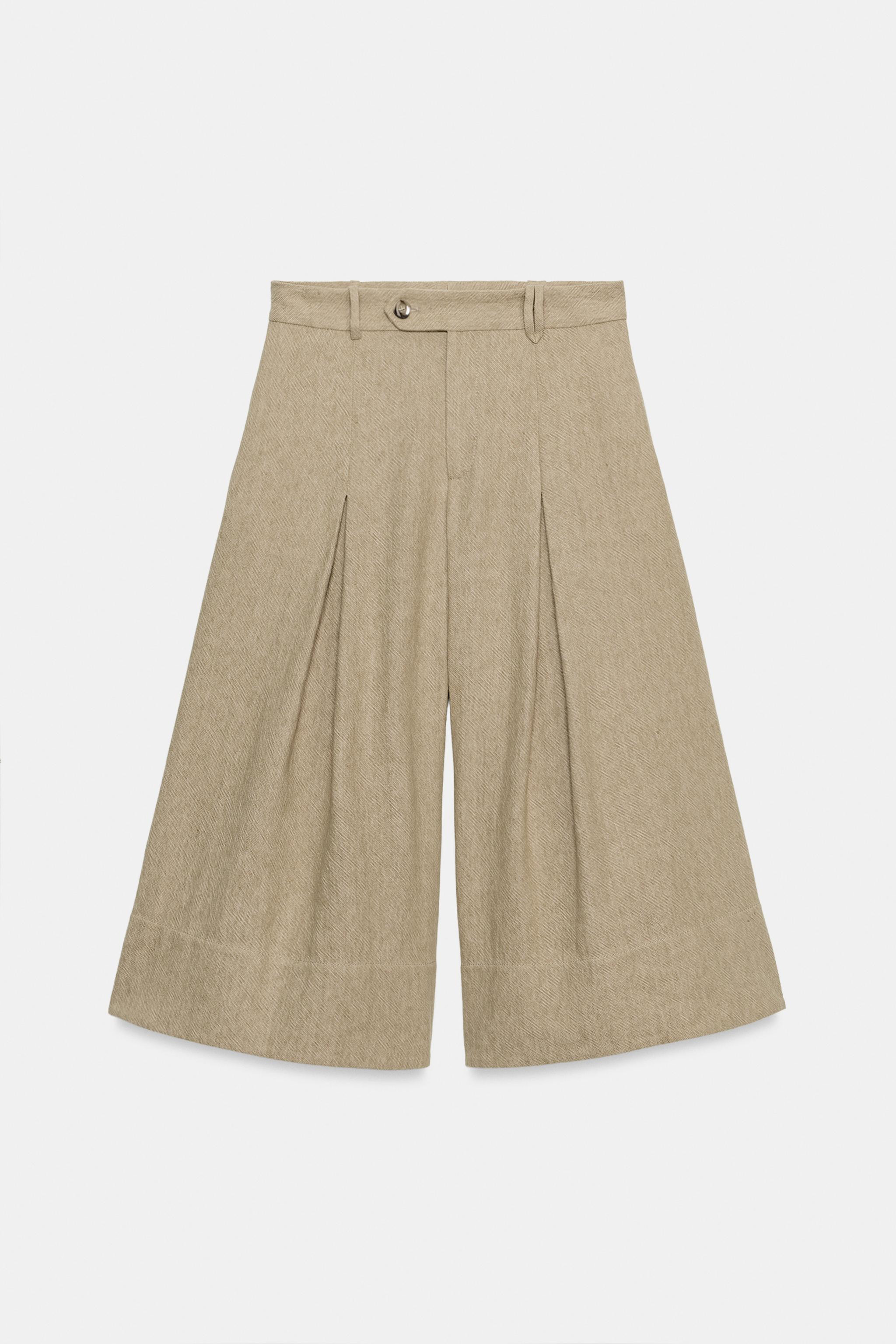 ZW COLLECTION WIDE-LEG LINEN PANTS | Zara UK