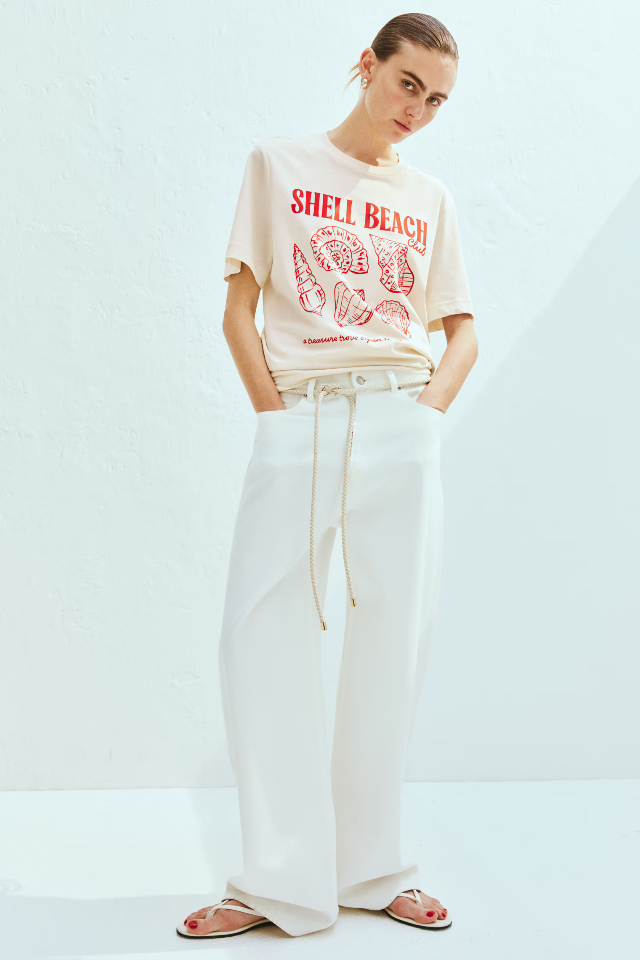 Printed T-Shirt - Light blue/Sunday - Ladies | H&M US | H&M (US + CA)