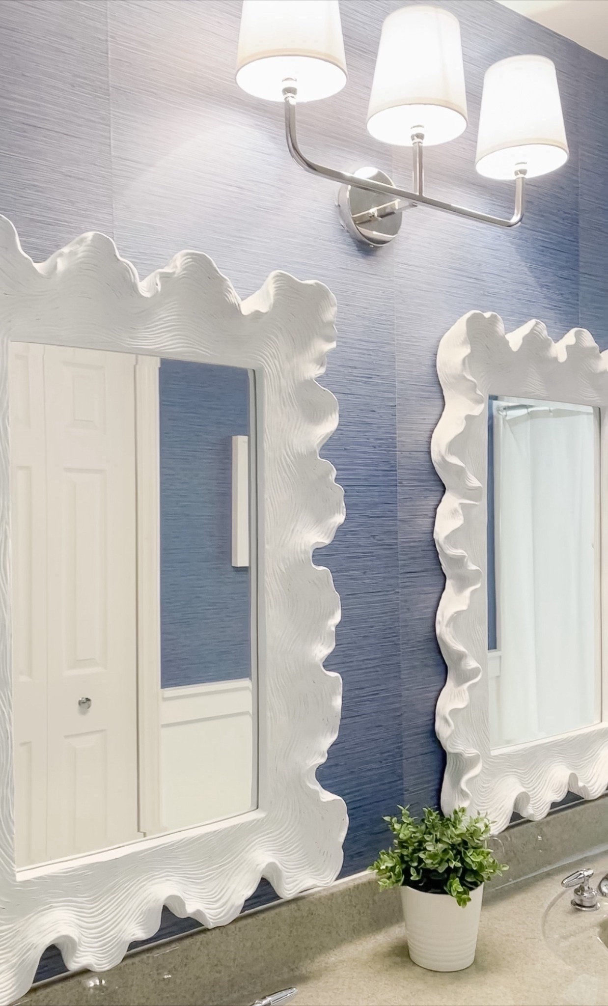 It's amazing what the right wallpaper and mirror! The perfect duo for a statement wall on my bathroom.

powder room, bathroom makeover, coastal home, nautical style, design tips, entryway finds, beach vibes, interior design 

#LTKU #LTKHome #LTKSaleAlert