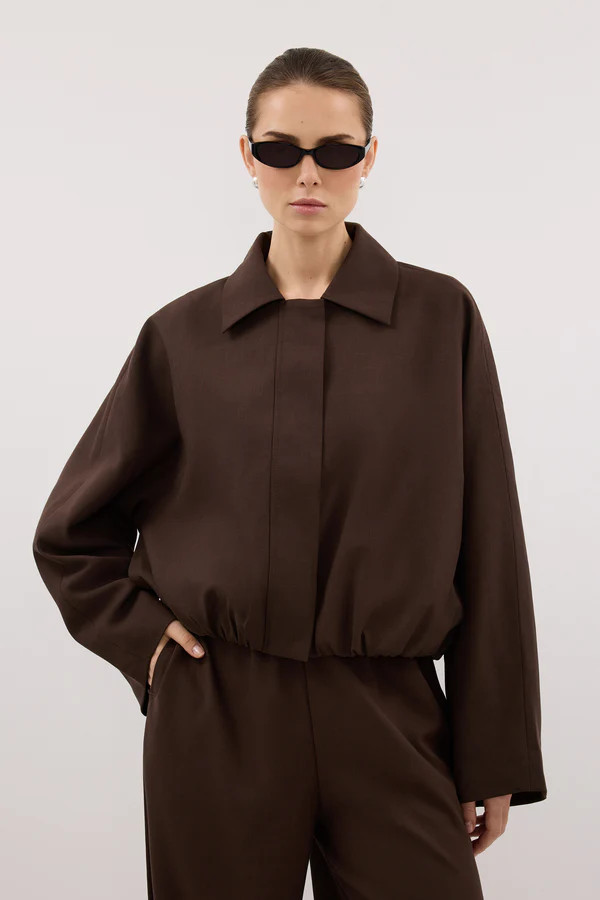 KENDALL MILK CHOC BOMBER JACKET | DISSH