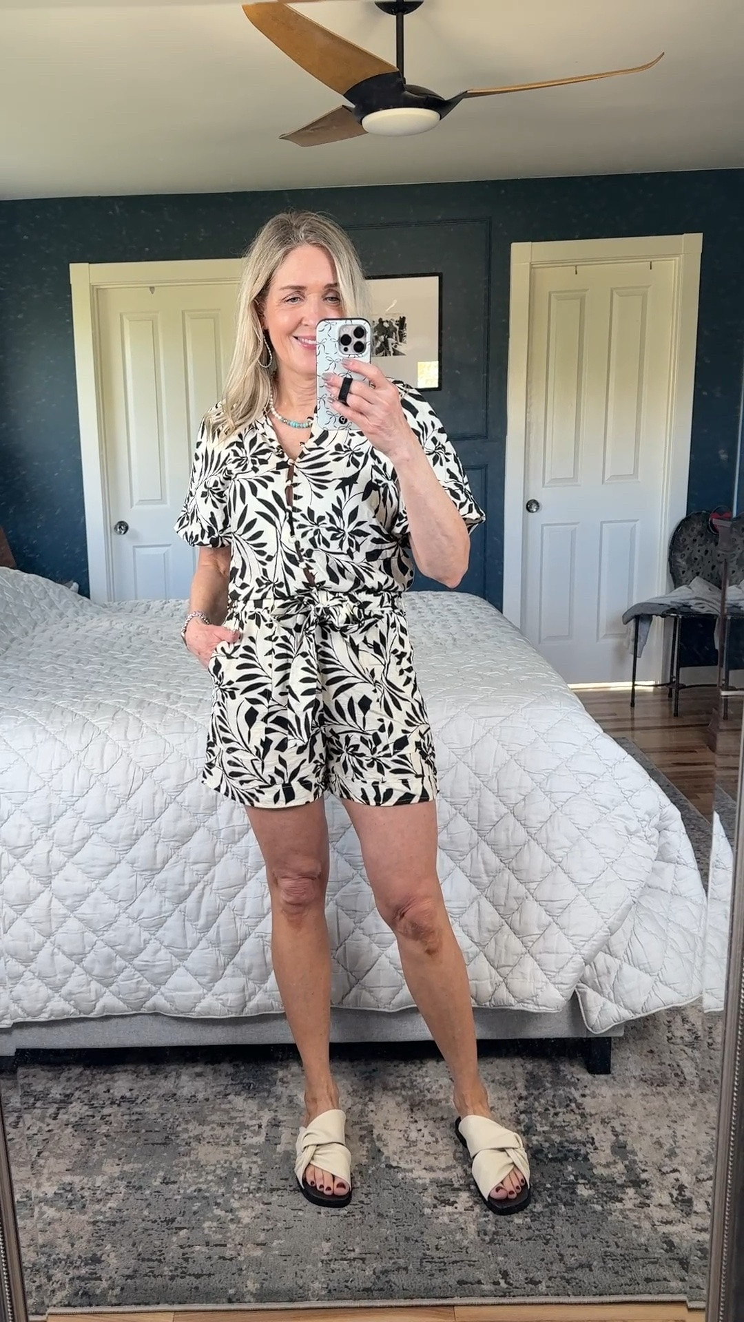 Matching set from @Gibsonlook  tropical print blouse and matching belted shorts both run true to size. Wearing XS. 

Vacation outfits, summer outfits, mom looks, matching sets, dressy shorts, affordable fashion, over 40 style, over 50 style, business casual workwear

#LTKOver40 #LTKootd #LTKgrwm