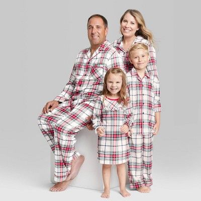 Holiday Plaid Flannel Matching Family Pajamas Collection - Wondershop™ White | Target