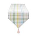 Design Imports Sweet Spring Plaid Table Runner 14"" X 108 | HSN