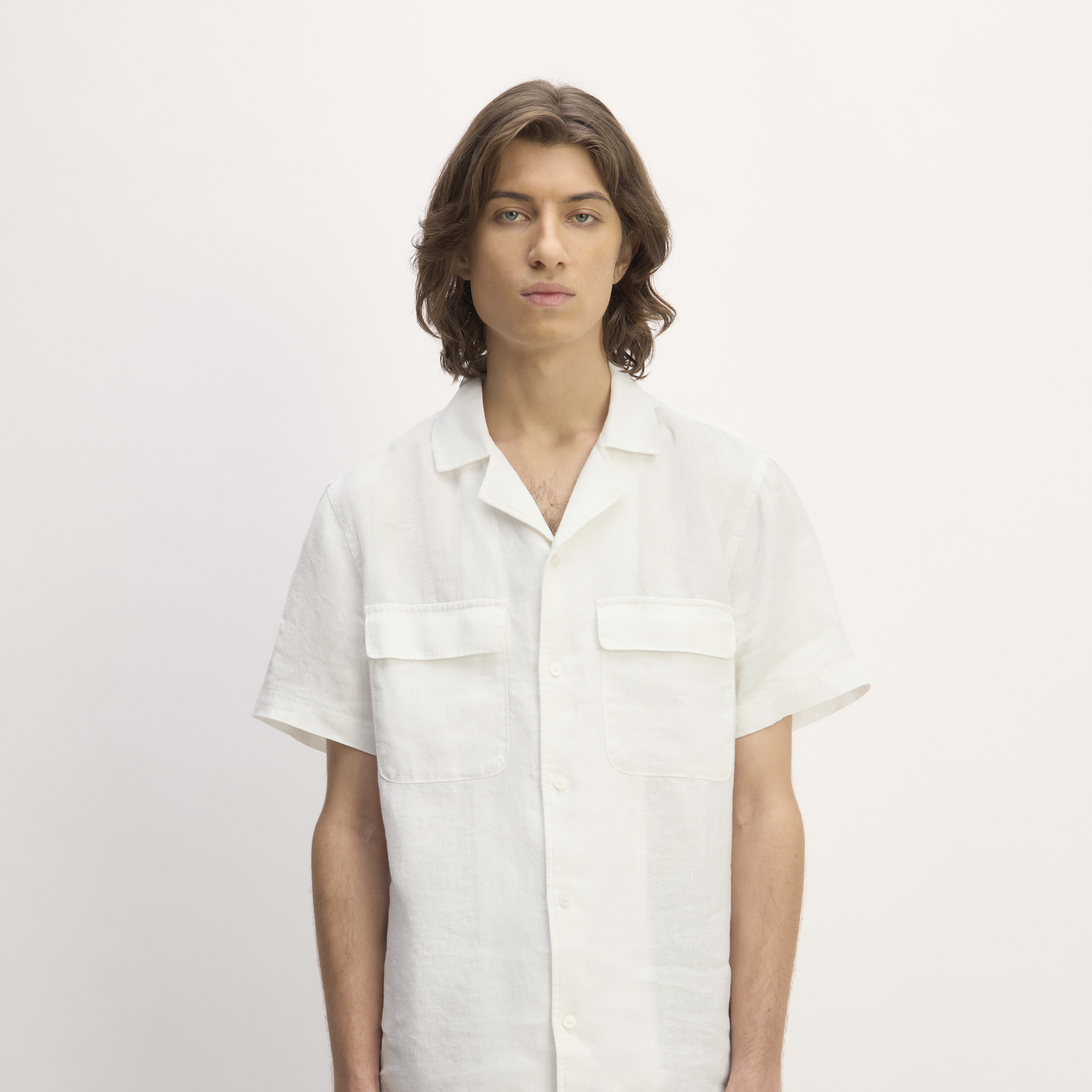 Men's Resort Shirt in Linen by Everlane in White, Size XS | Everlane