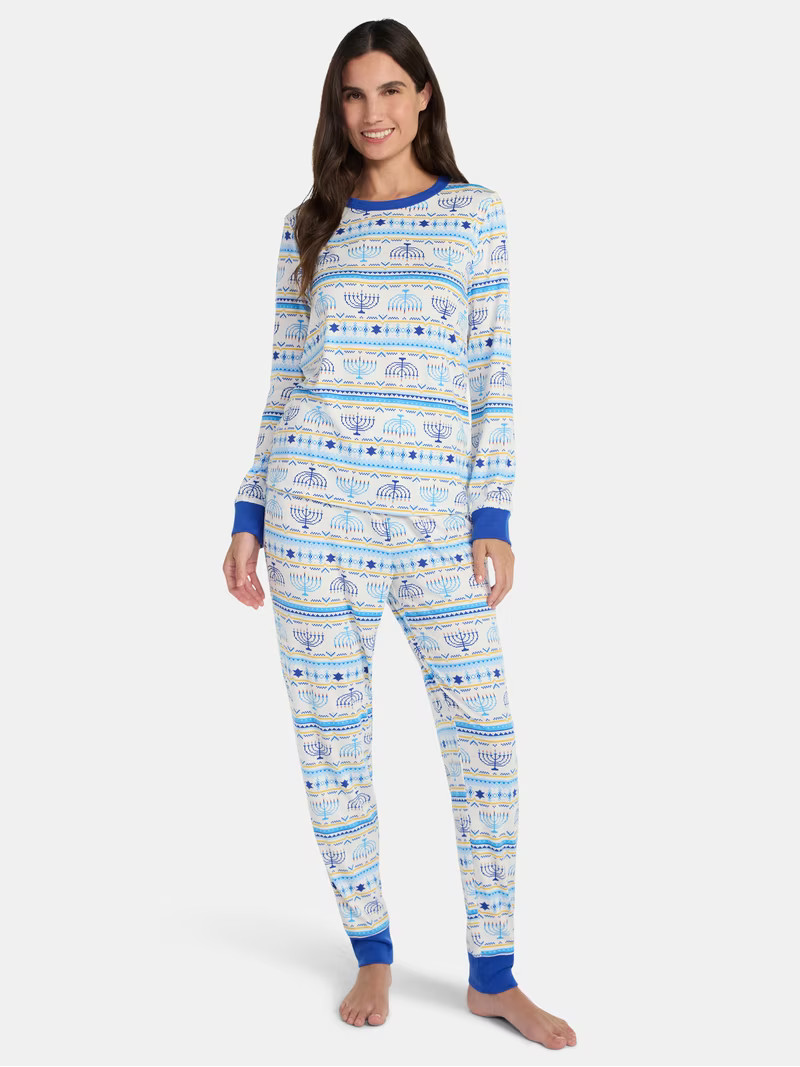 Hanukkah Women's and Women's Plus Matching Family Pajamas Set from Way to Celebrate, 2-Piece, Siz... | Walmart (US)