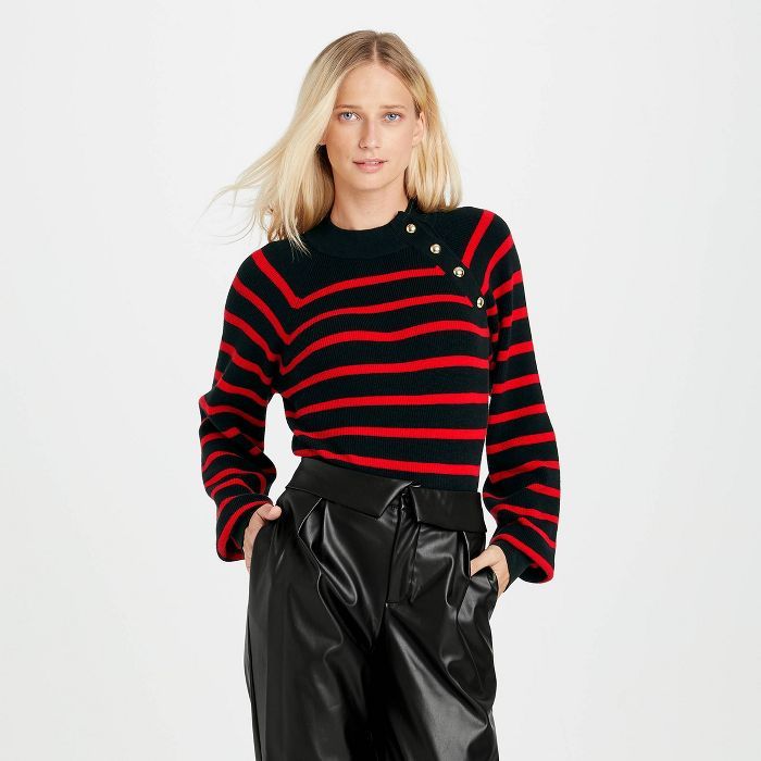 Women's Crewneck Pullover Sweater - Who What Wear™ Striped | Target