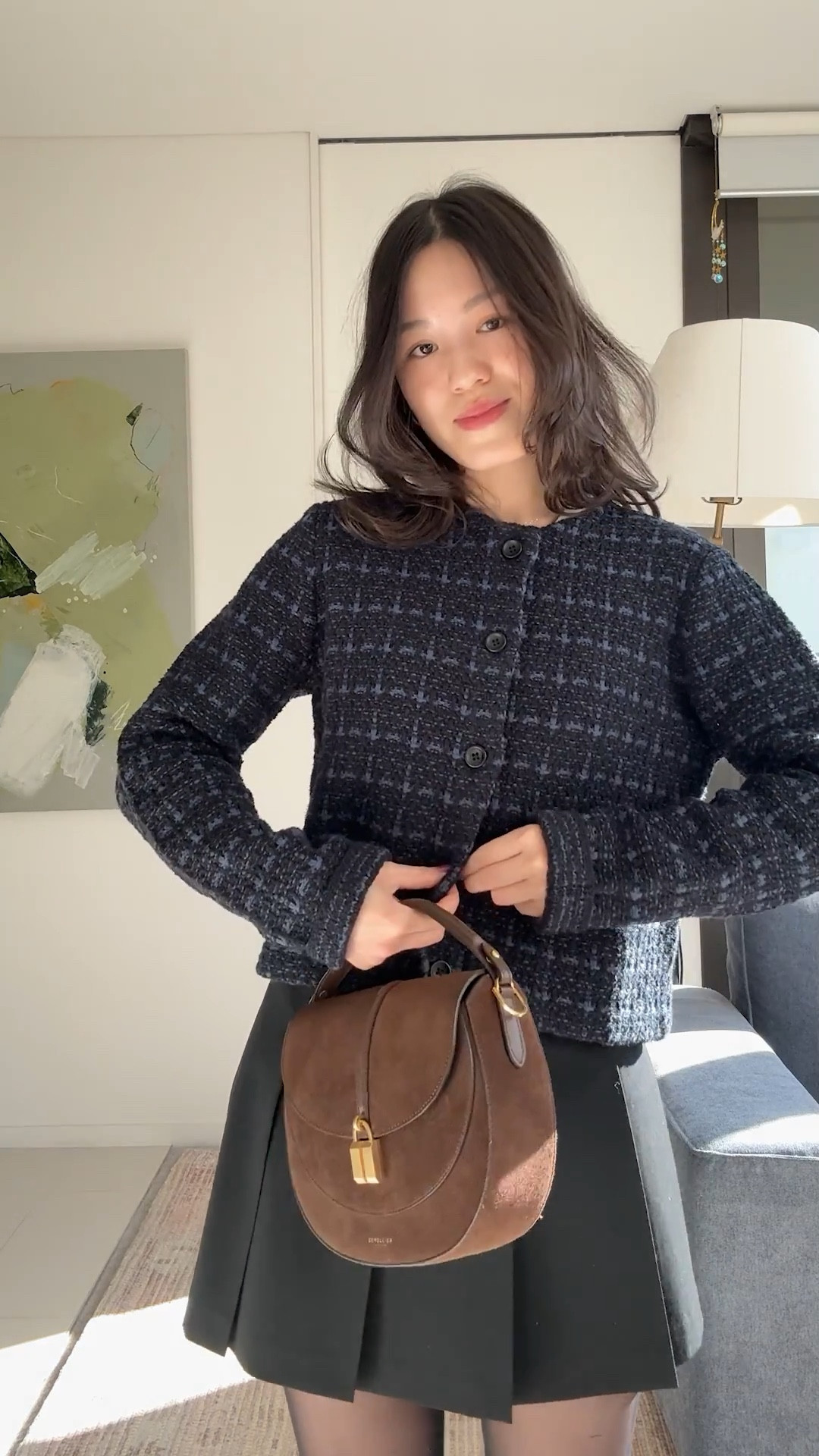 Styling Uniqlo : C HEATTECH 🤍

Sizing info:
Heattech: went true to size XS
Skort: XS (runs large, I would say a full size larger)
Sweatpants XS (in between and sized down)
Navy knit jacket S (sized up for a looser fit)
Cashmere cardigan in XS (relaxed oversized fit)