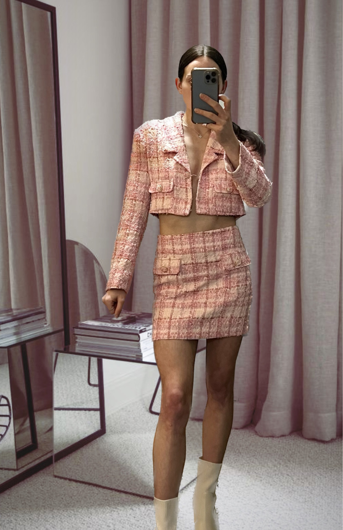 Baby Pink Tweed Cropped Blazer & Skirt Set. #legallyblonde #tweed #pinkblazer #chic #blairwaldorf

#LTKFind #LTKstyletip #LTKworkwear