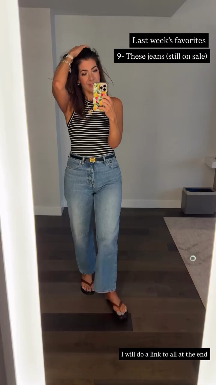 Last week’s favorites  9- These jeans (still on sale) I take a 29 curvy tall 

#LTKOver40 #LTKMidsize #LTKSaleAlert