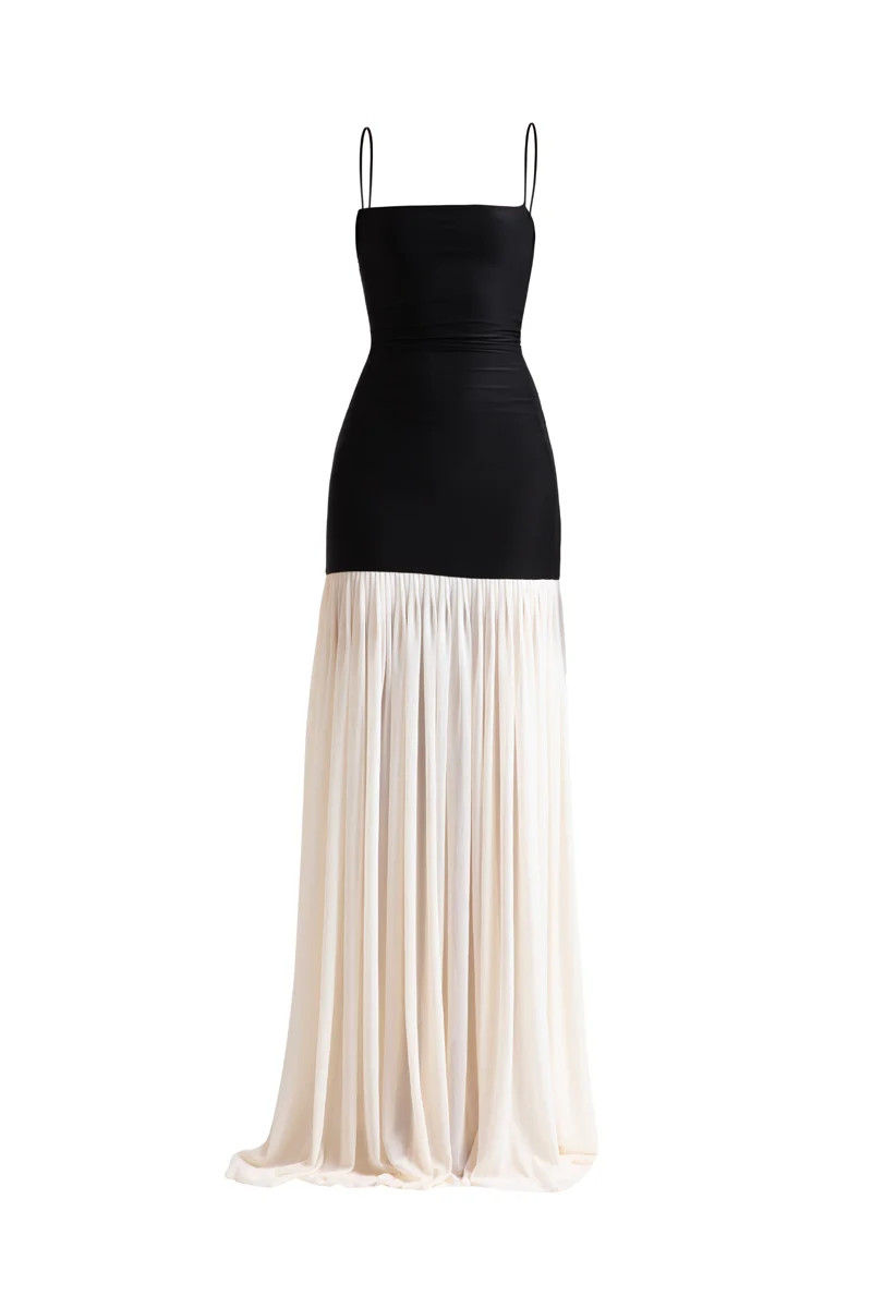 CARA BLACK AND WHITE MAXI DRESS | Deme By Gabriella | CULT MIA | CULT MIA UK LTD