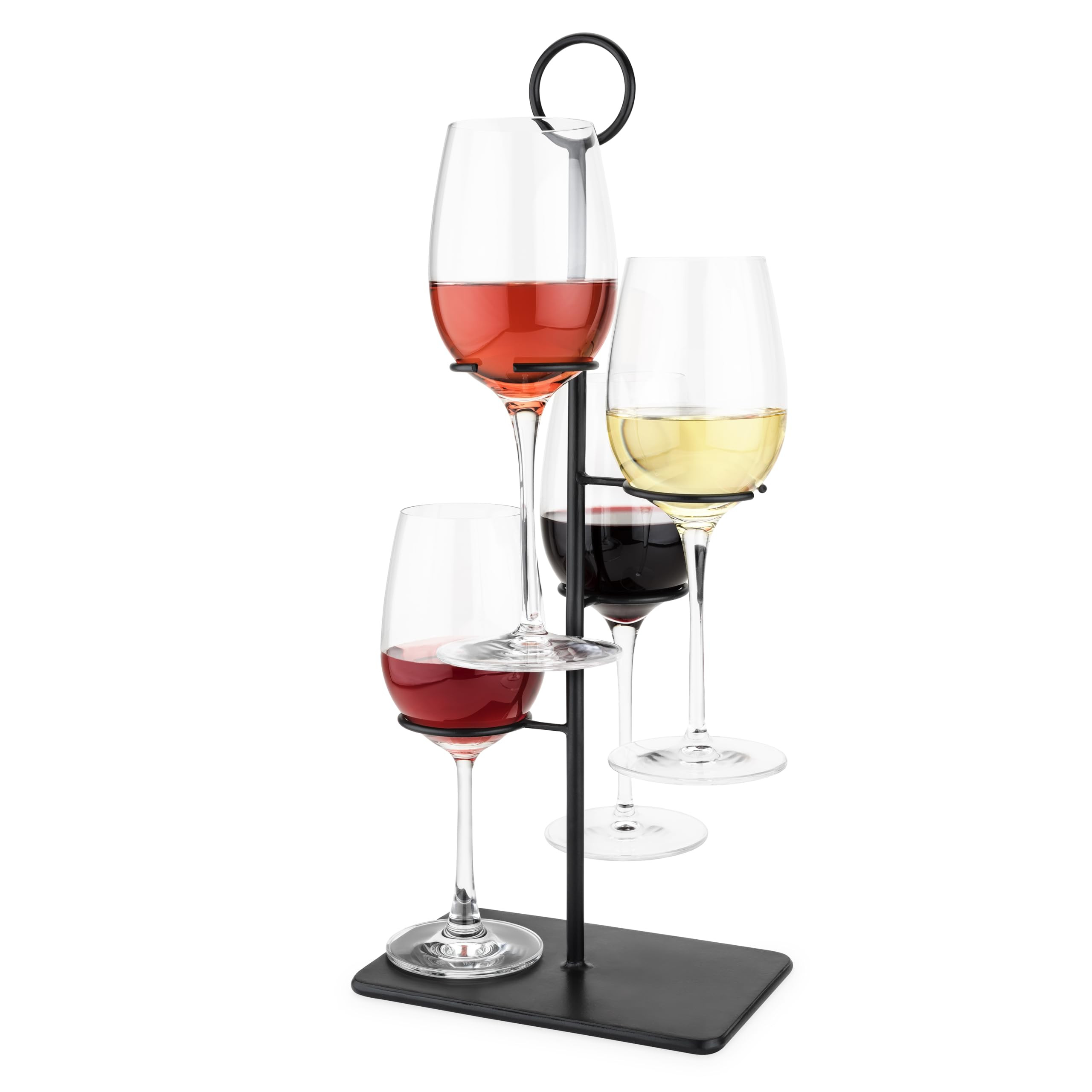 True Hover Flight Server Made of Iron, Holds 4 Stemmed Wine Glasses or Champagne Flutes, Hosting ... | Amazon (US)