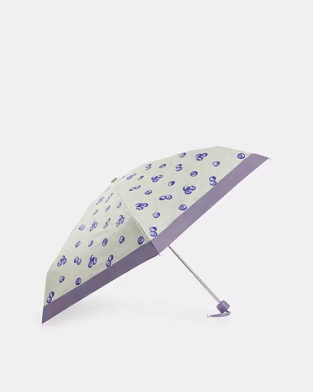 Mini Umbrella In Signature Blueberry Print | Coach Outlet