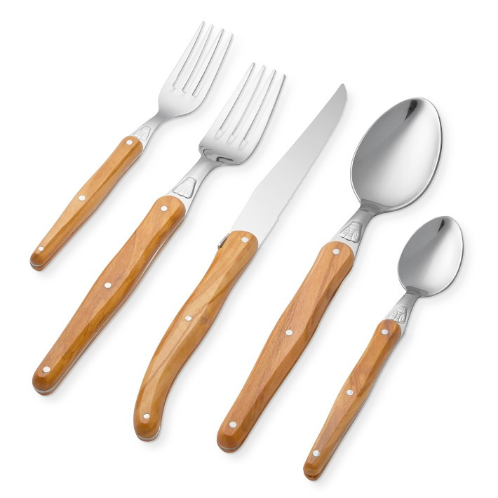 Jean Dubost Laguiole Olivewood Flatware Sets | Williams-Sonoma