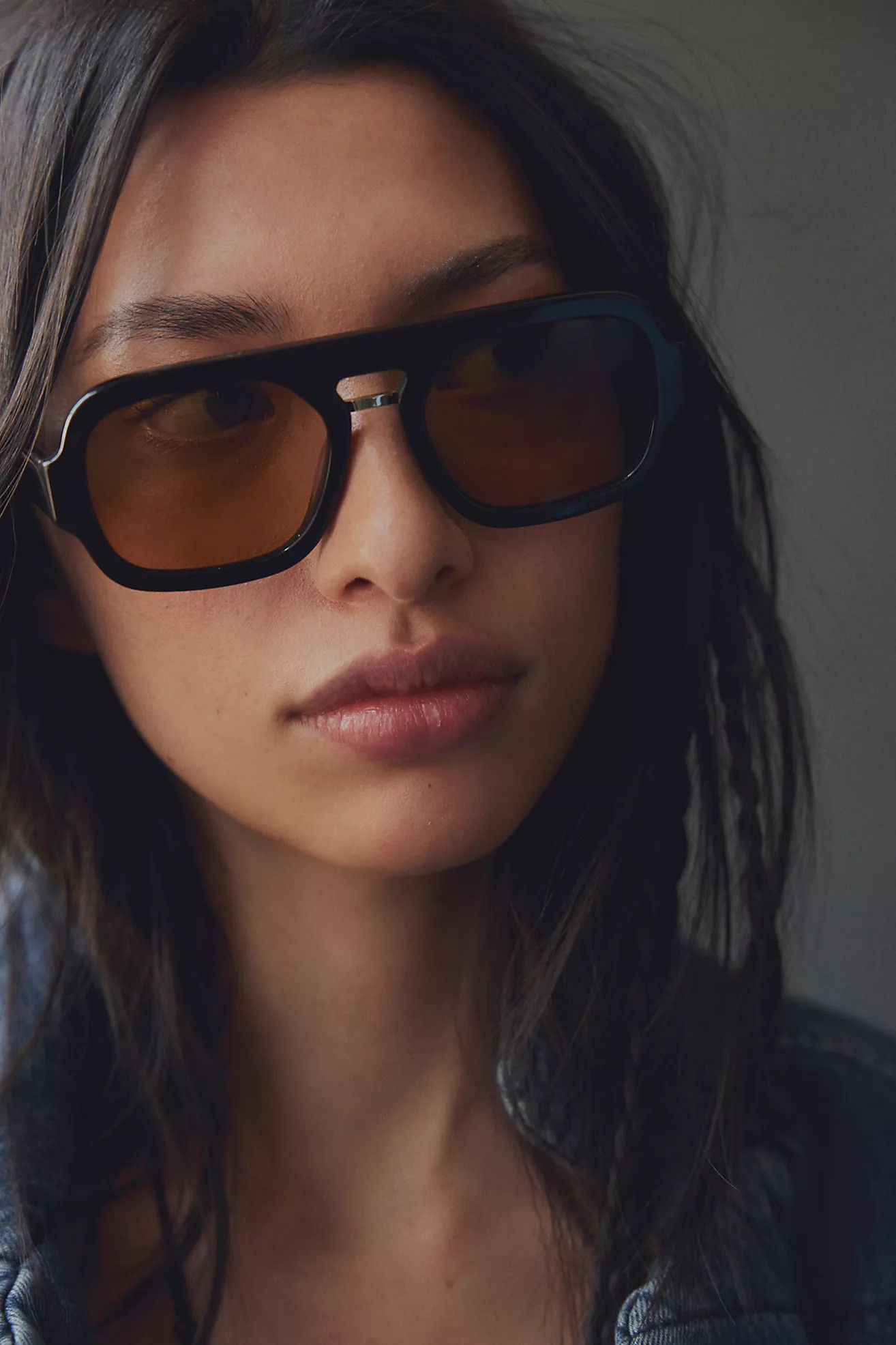 Rhiannon Acetate Modern Aviator Sunglasses | Free People (Global - UK&FR Excluded)