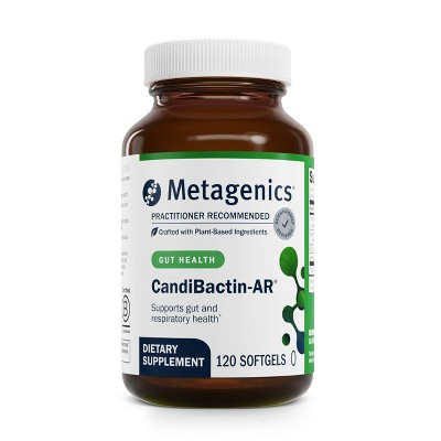 Metagenics CandiBactin-AR, Thyme & Oregano Oils, Concentrated Essential Oils, Gut Health & Intestinal Microbial Balance, Gluten-Free, 120 Softgels | Target