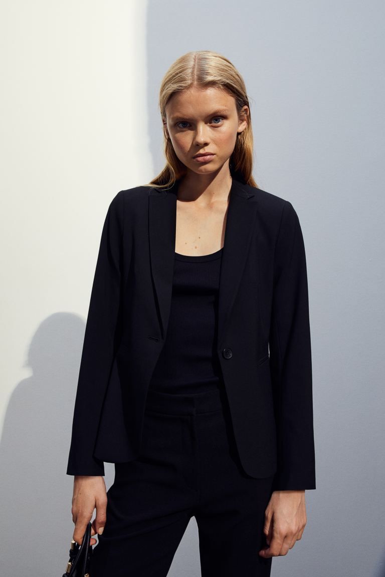 Fitted Blazer - Black - Ladies | H&M US | H&M (US + CA)