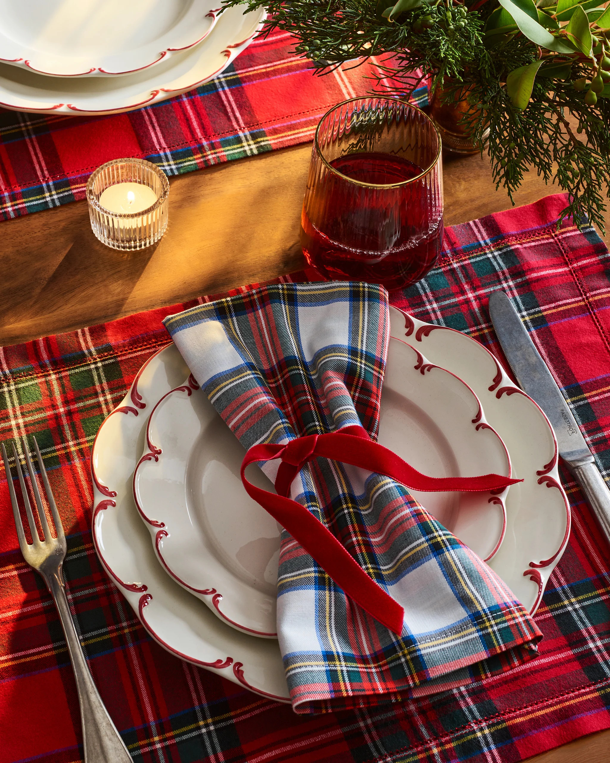 Signature Twill Placemats in Imperial Tartan | Petite Plume