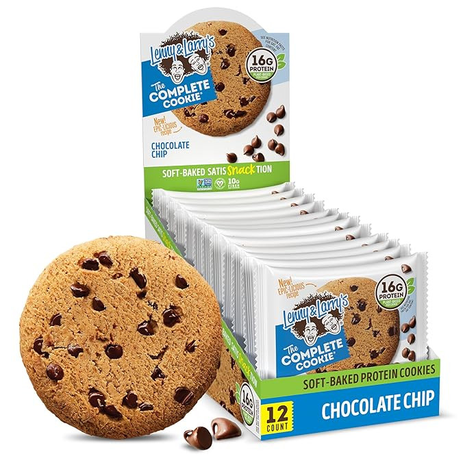 Lenny & Larry's The Complete Cookie, Chocolate Chip, Soft Baked, 16g Plant Protein, Vegan, Non-GM... | Amazon (US)