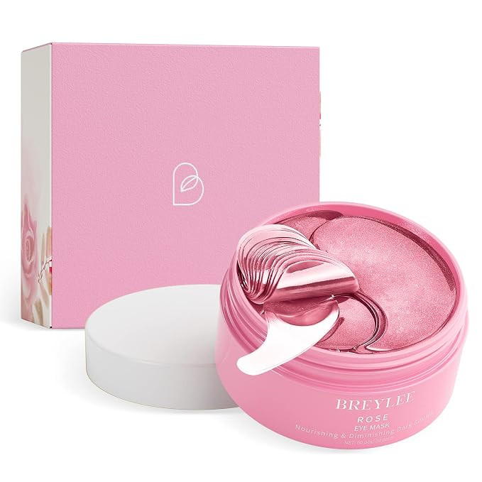 BREYLEE Rose Eye Mask - 60 Pcs Under Eye Treatment for Puffy Eyes, Wrinkles, Dark Circles and Fin... | Amazon (US)